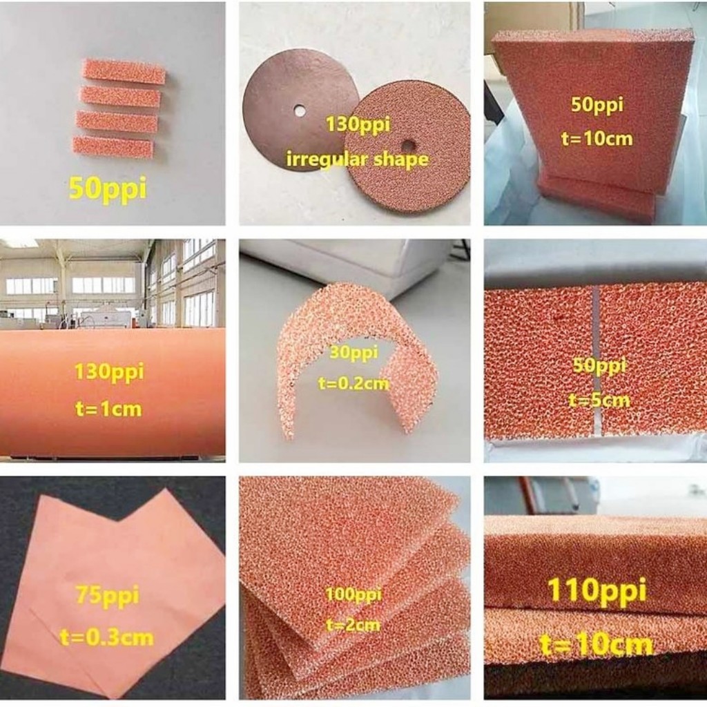 Copper Infused Foam Heat Sink Sheet With Customizable PPI (10-150PPI) 9