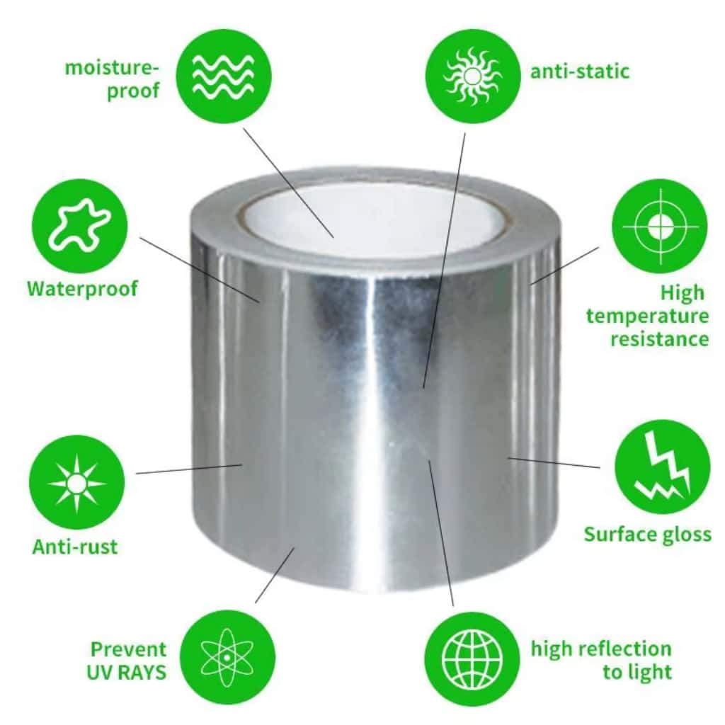 High-Temperature Aluminum Foil Tape Aging-Resistant Backing Aluminum Foil Tape 2