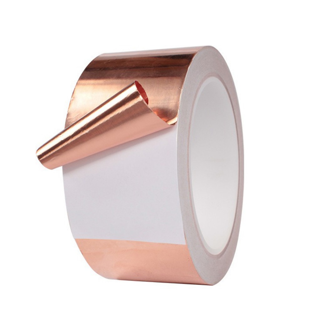 Double-sided Conductive Copper Foil Tape Electromagnetic Shielding EMI Single Conductor Copper Foil 2