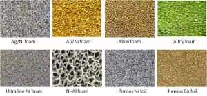 What are the types of foamed metals? 1