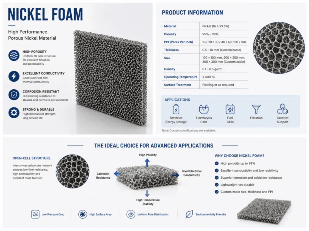 OQITOP Introduces High-Performance Nickel Foam with Fully Customizable Shapes 1