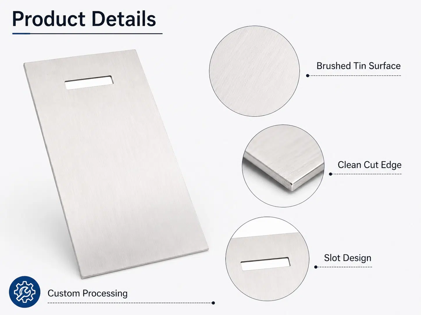 High-Purity Tin (Sn) Sheet Electrodes Customizable Tin Anode Plates for Electroplating, Battery R&D, and Electrochemical Analysis 9