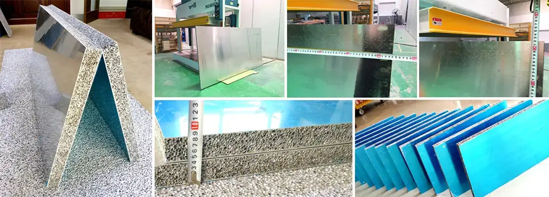 Wood Grain Composite Aluminum Foam Panel for Decorative Wall Cladding 10