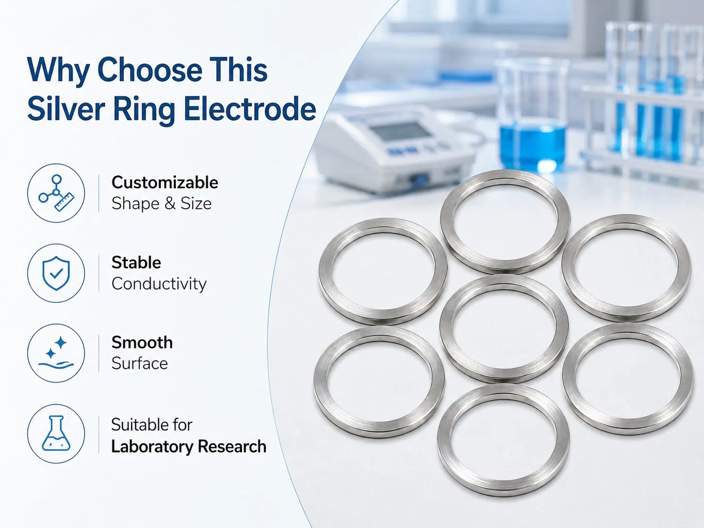 High-Purity Silver Ring Electrodes – Custom Ag Ring Electrodes for Sensors, Corrosion Studies & Electrochemical Research 10