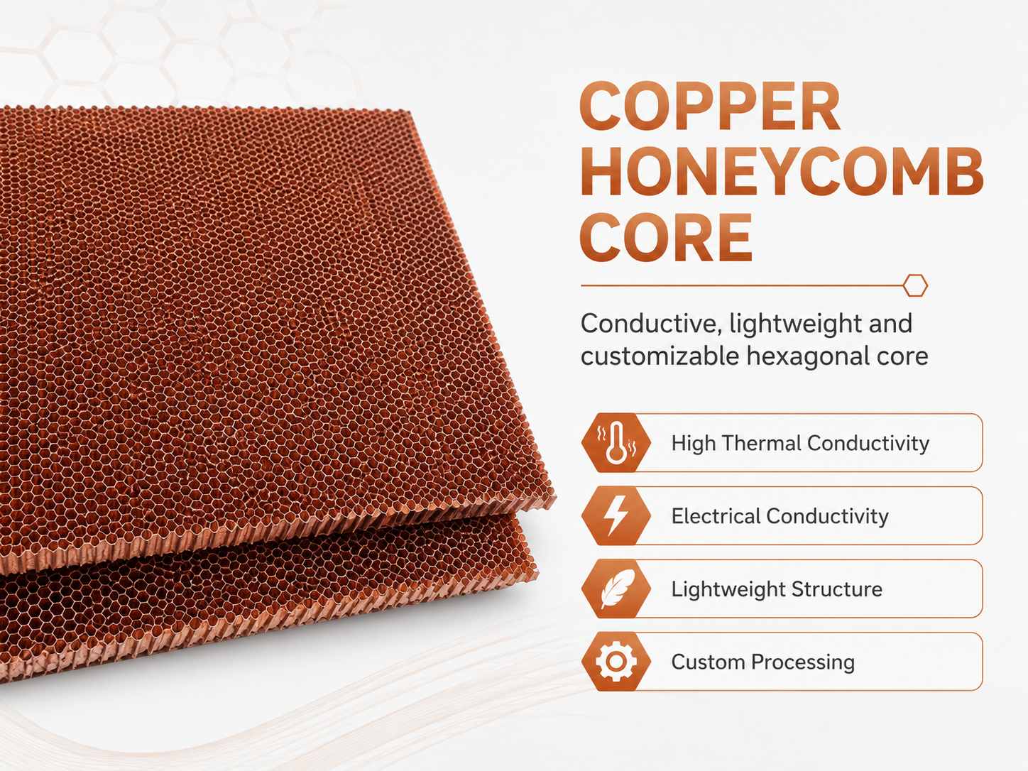 High-Conductivity Copper Honeycomb Core & Panels for Thermal Management and EMI Shielding 1
