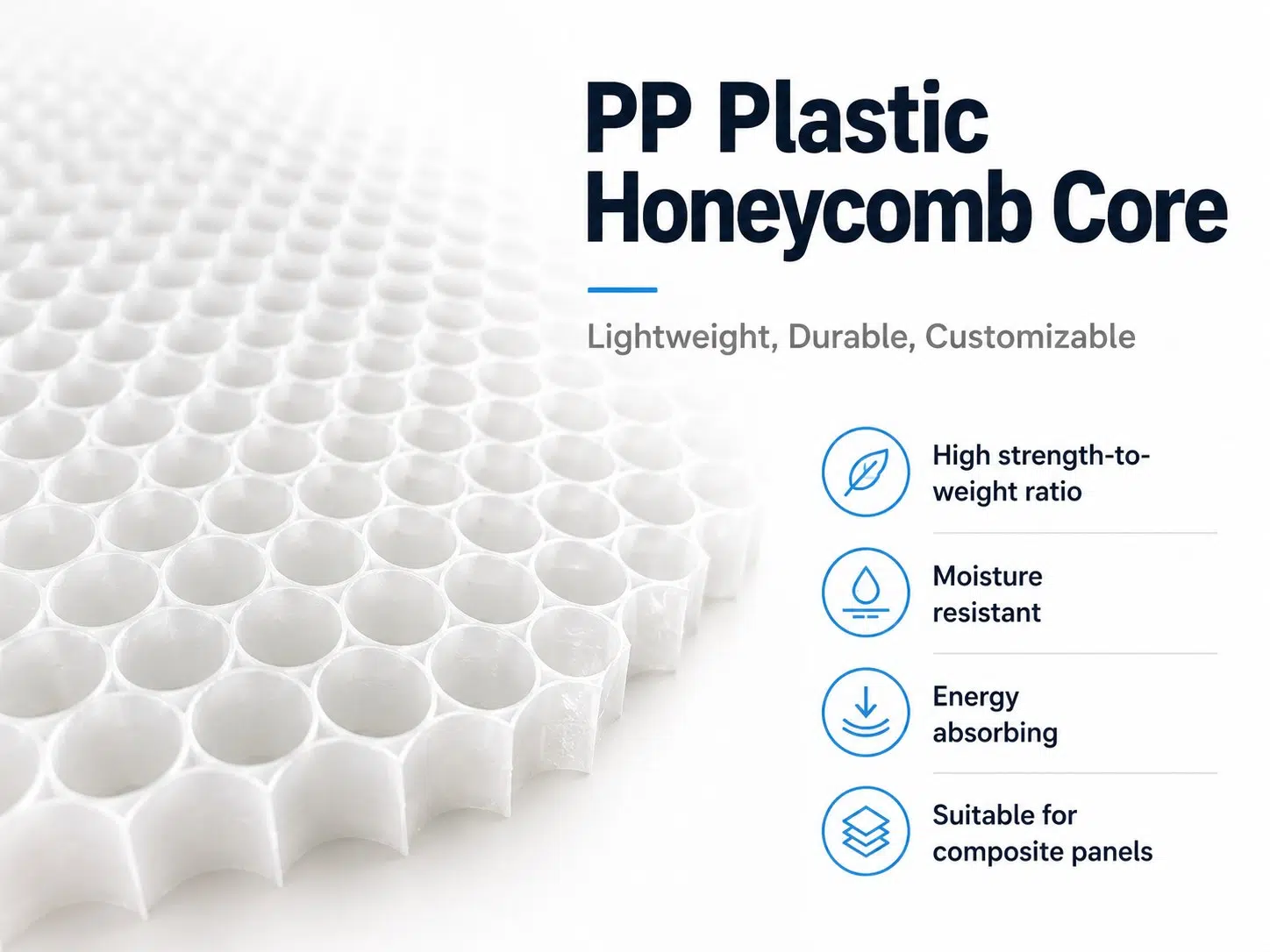 Lightweight PP Plastic Honeycomb Core & Panels for Automotive, Marine and Building Applications 1