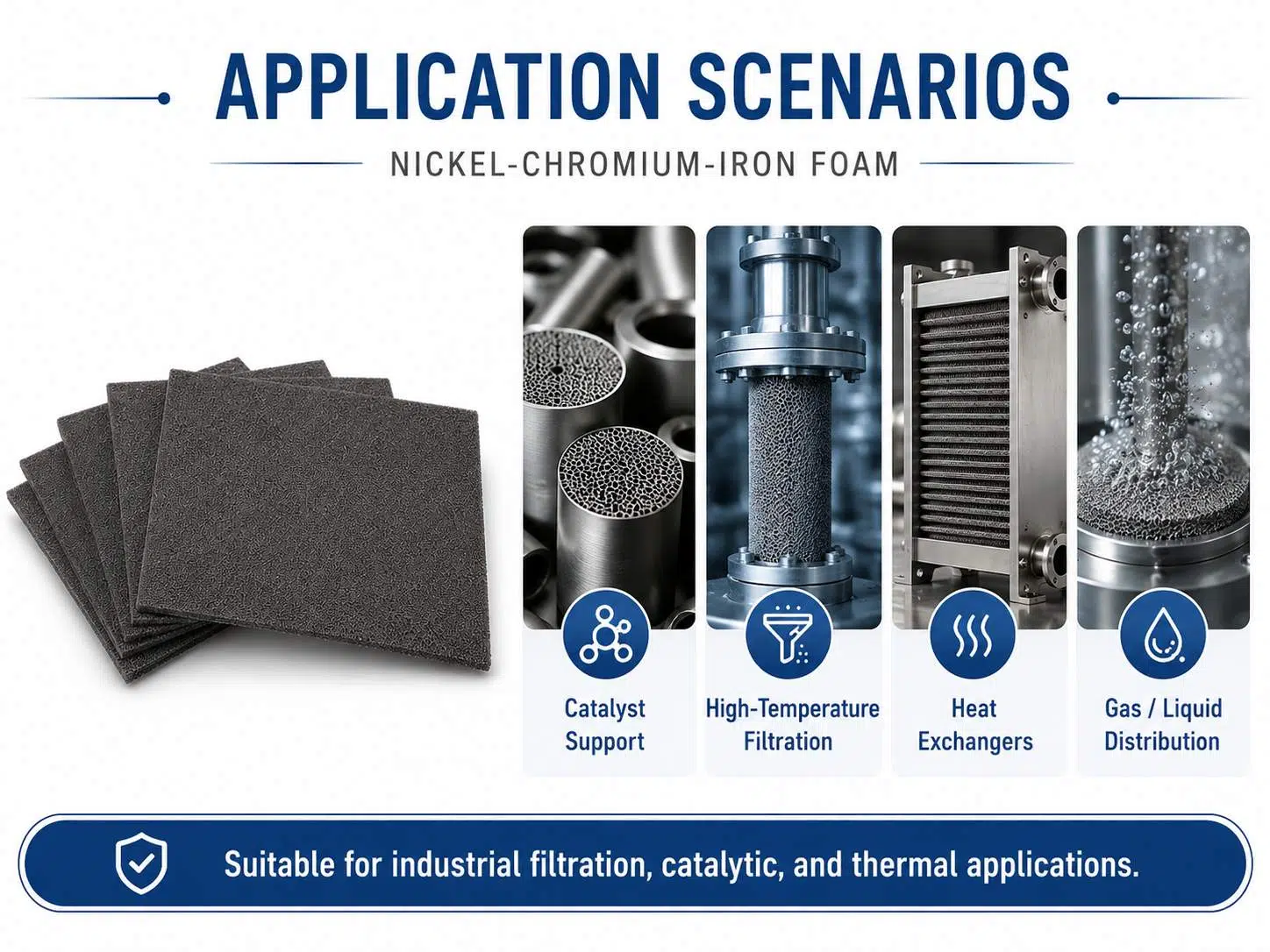 Nickel‑Chromium‑Iron Foam – High‑Temperature Ni‑Cr‑Fe Metal Foam for Catalysts, Burners & Filters 9