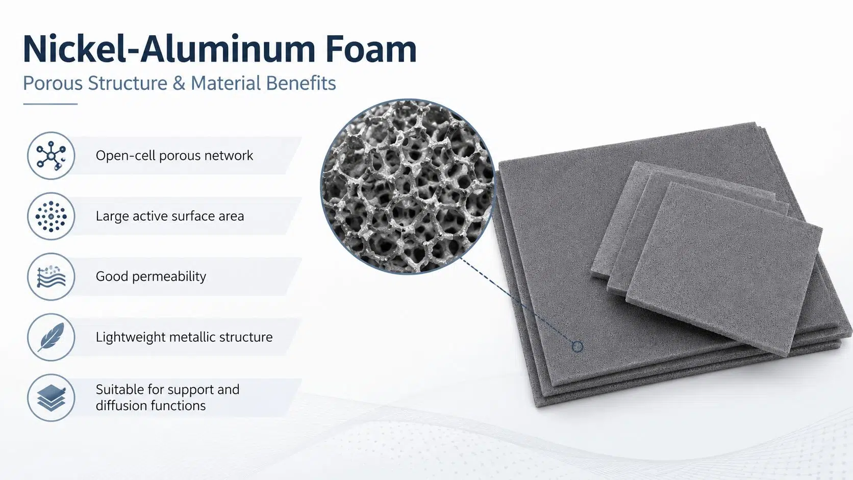 Nickel Aluminum (Ni‑Al) Foam for High‑Temperature Catalysts and Lightweight Filters 9
