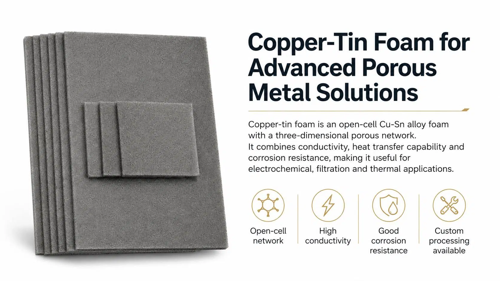 Copper Tin (Cu‑Sn) Metal Foam for Electrocatalysis and Battery Electrode Substrates 9