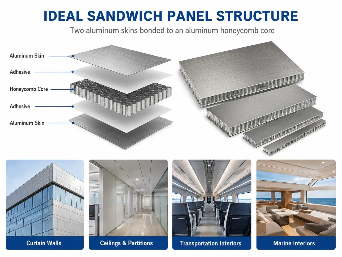Custom Aluminum Honeycomb Panels for Lightweight Architectural & Industrial Use 1