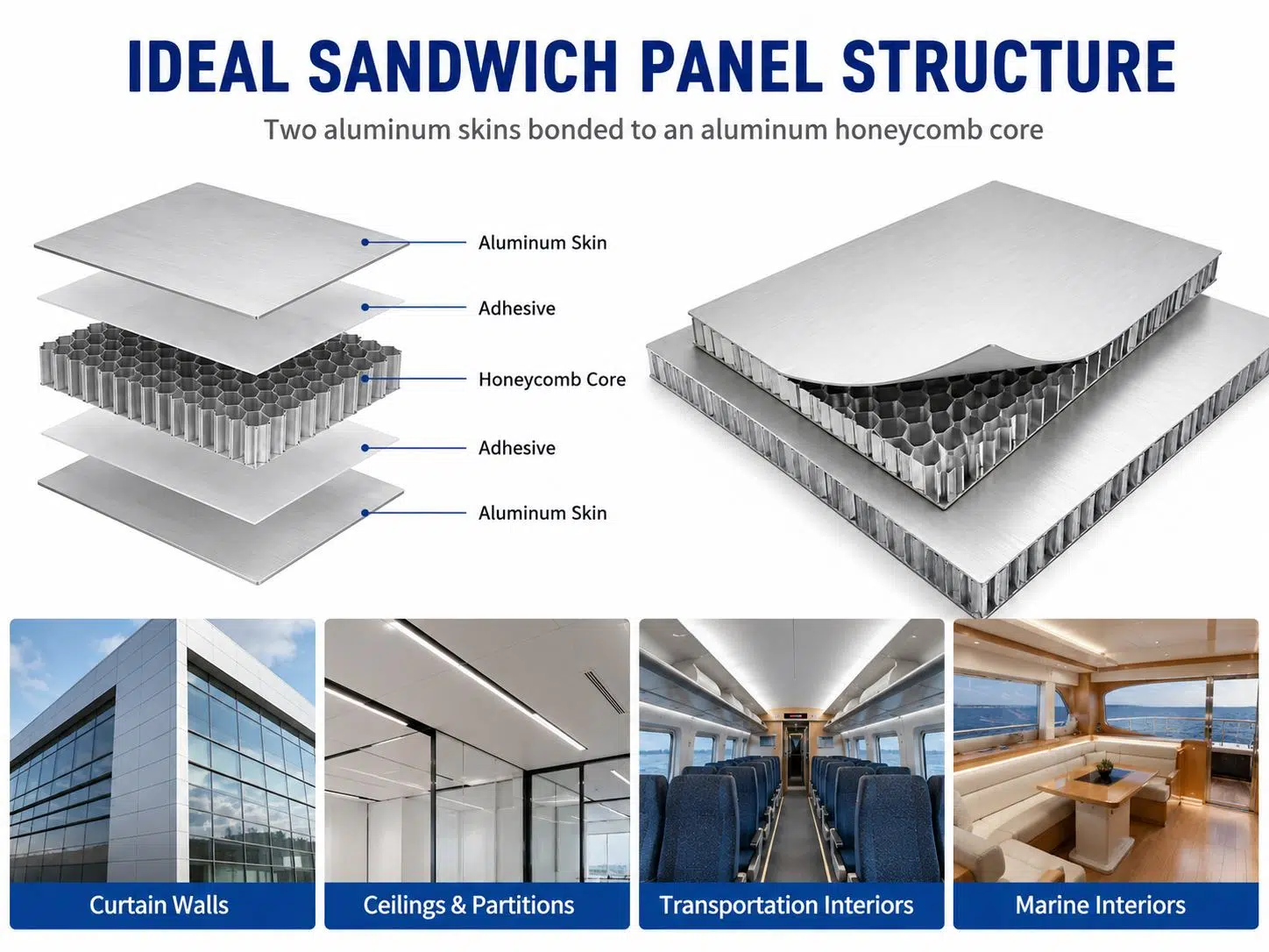 Custom Aluminum Honeycomb Panels for Lightweight Structural & Architectural Projects 1