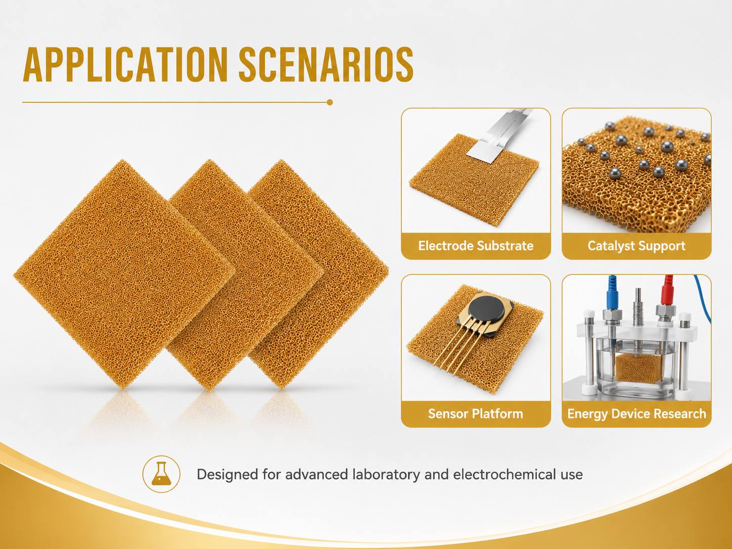 GOLD FOAM – High Purity Open‑Cell Gold Metal Foam for Electrodes, Catalysts & Sensors 10