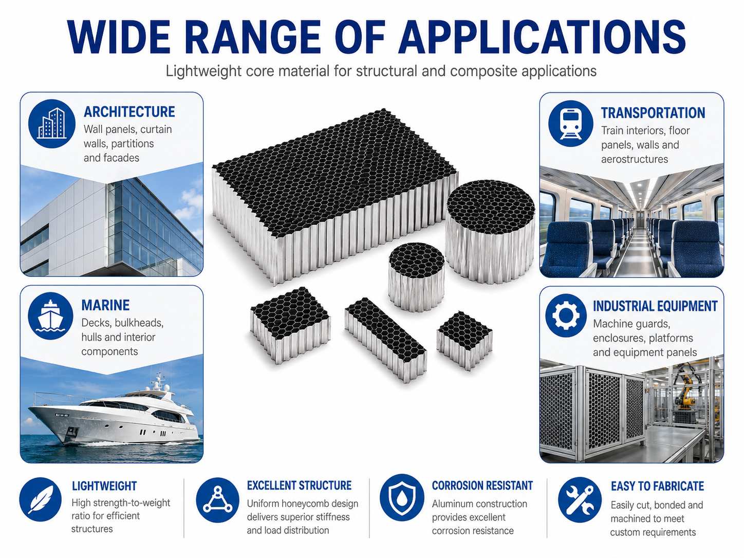 Custom Aluminum Honeycomb Core & Panels for Lightweight Structural Applications 2