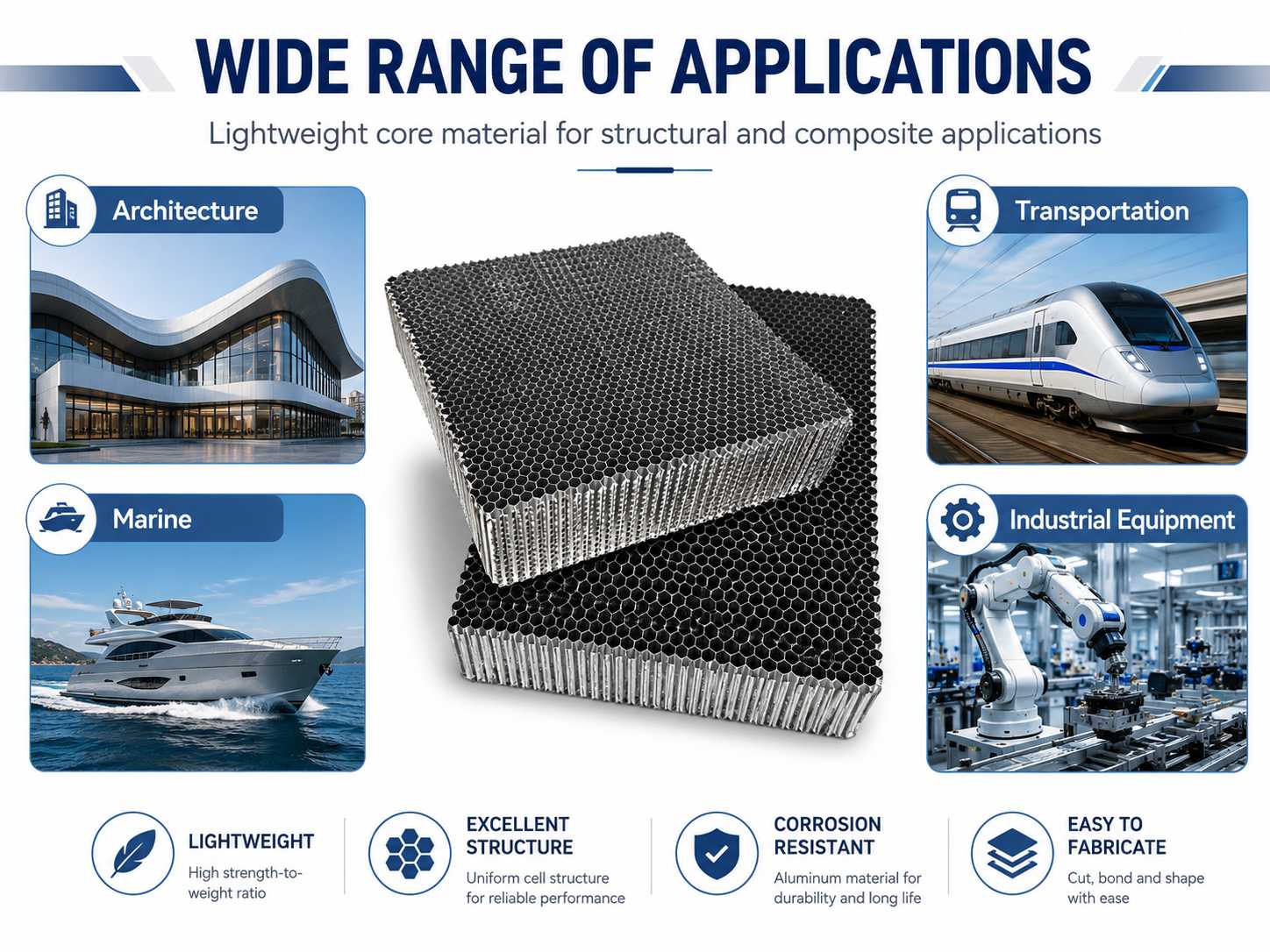 Custom Aluminum Honeycomb Core & Panels for Lightweight Structural Solutions 3