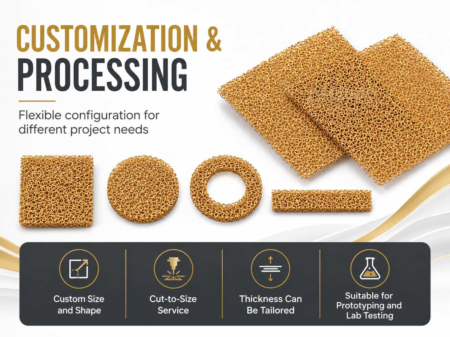 High Purity GOLD FOAM – Open‑Cell Gold Metal Foam Sheet for Electrodes, Catalysts & EMI Shielding 11
