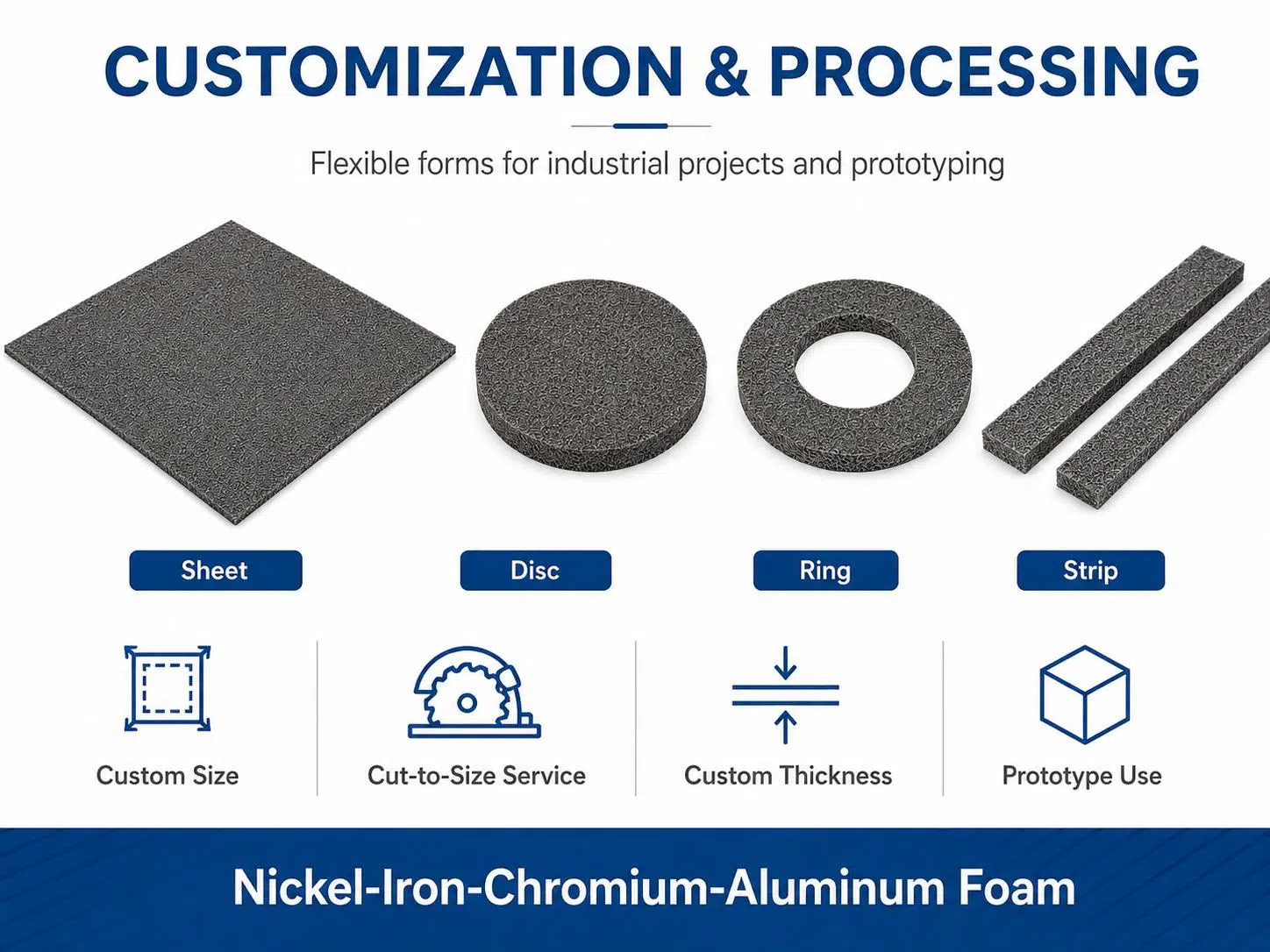Nickel‑Iron‑Chromium‑Aluminum Foam – High‑Temperature Ni‑Fe‑Cr‑Al Alloy Foam for Catalysts, Burners & Filters 11