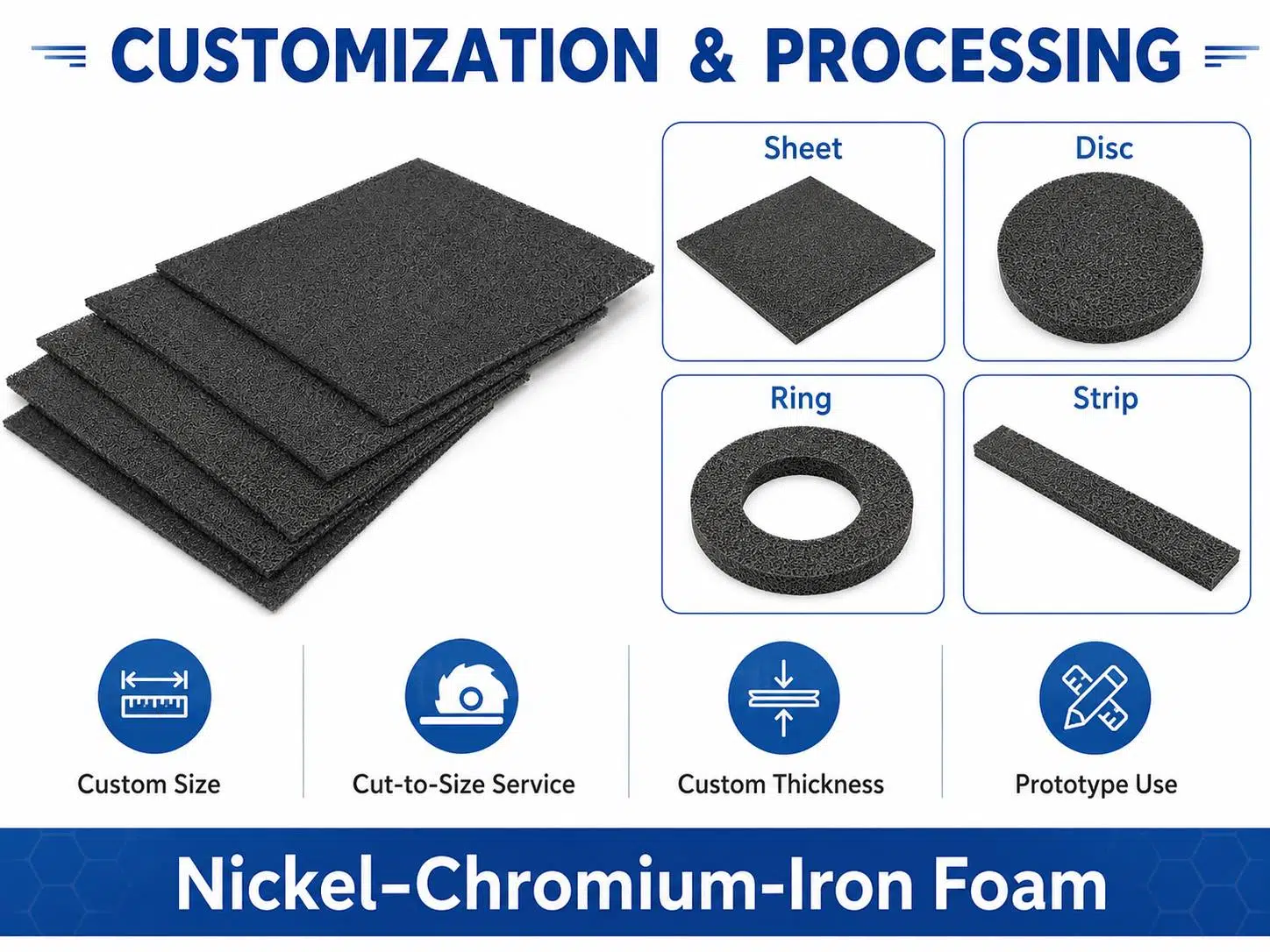 Nickel‑Chromium‑Iron Foam – High‑Temperature Ni‑Cr‑Fe Metal Foam for Catalysts, Burners & Filters 11