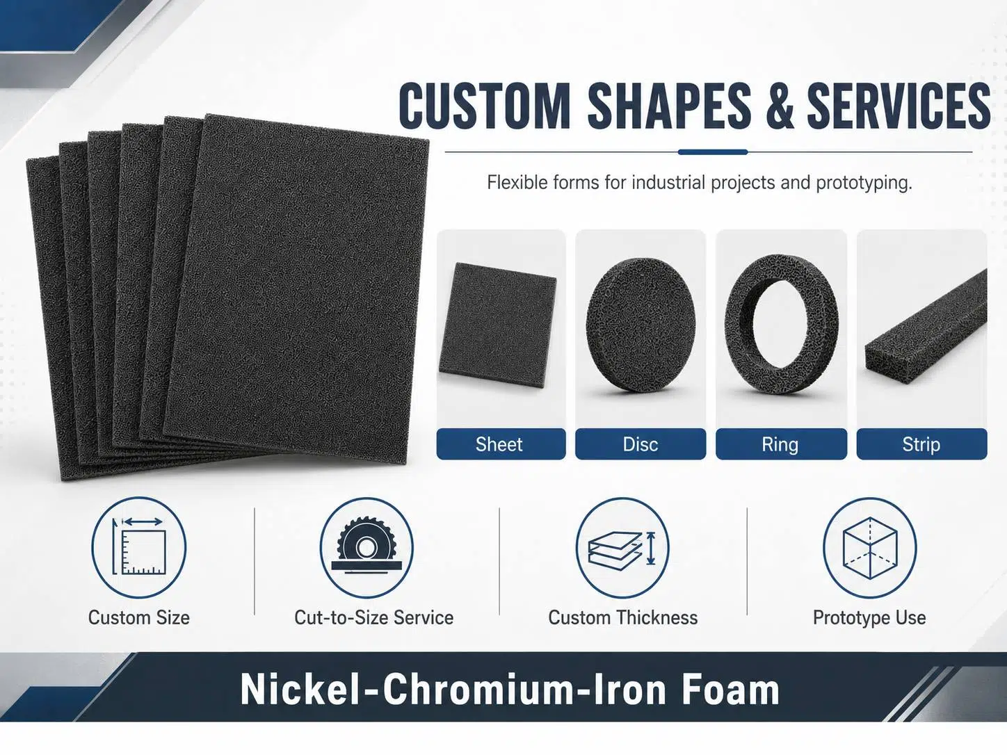 Nickel‑Chromium‑Iron Foam – High‑Temperature Ni‑Cr‑Fe Metal Foam for Catalyst Support, Burners & Gas Filters 11