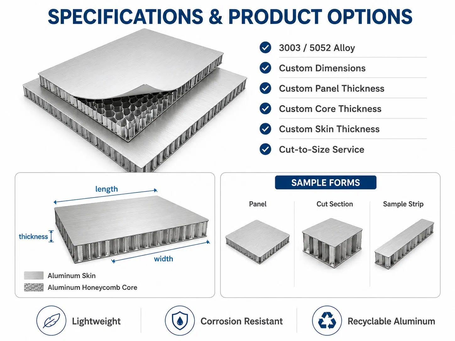 Custom Aluminum Honeycomb Panels for Lightweight Structural & Architectural Projects 3