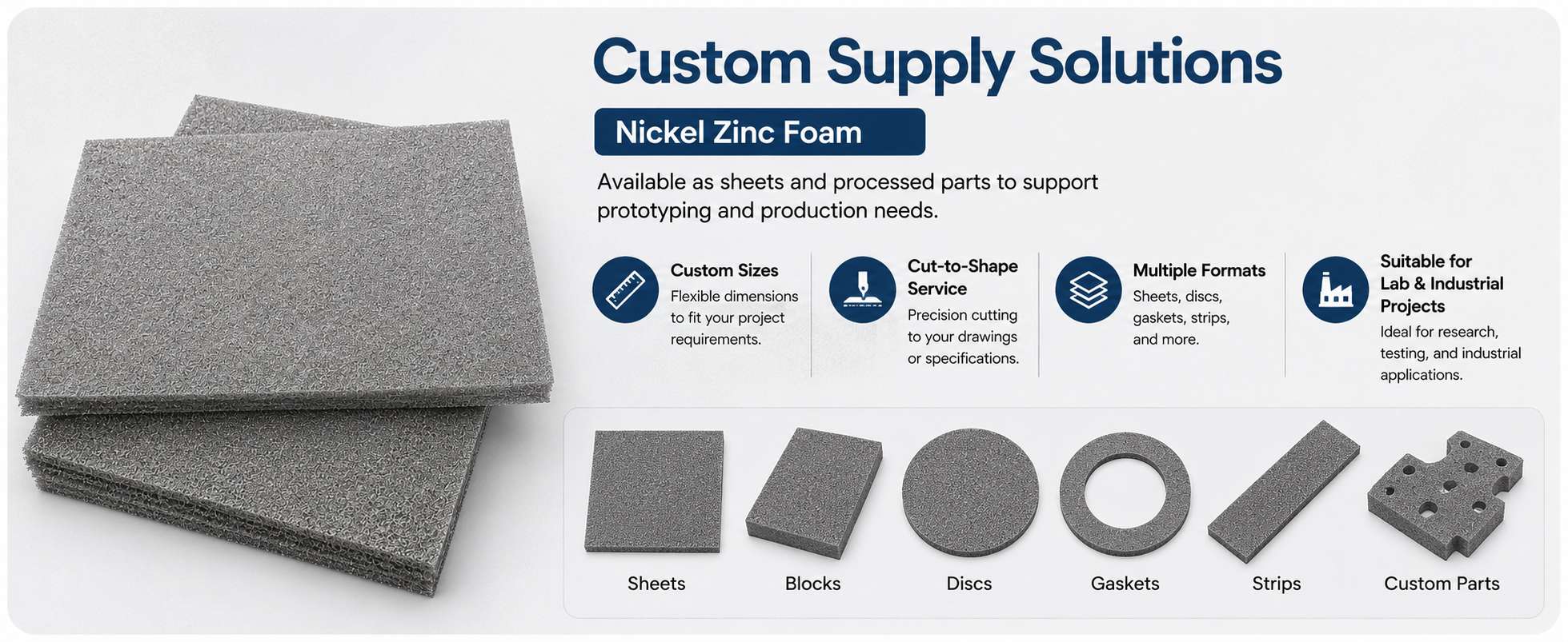 Nickel Zinc (Ni‑Zn) Metal Foam for Rechargeable Ni‑Zn Battery Electrodes 11